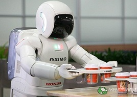 ASIMO serving coffee